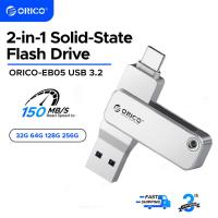 ราคา ORICO 2 In 1 USB แฟลชไดรฟ์ 32G 64GB โลหะความเร็วสูง Type-C U Stick สําหรับ SmartPhone MacBook (EB05) (41514994287)