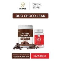 ราคา [Bundle Set] PUMP UP Whey Protein Isolate100% Dark Chocolate flavor + CAPS ROCS (17595947654)