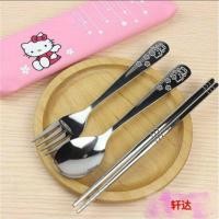 ราคา ช้อน+ ส้อมคิตตี้ + ตะกียบคิตตี้ (6955483570)