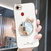 ราคา เคส oppo f7 f5 หรูหรา มุก โบว์ กระจกแต่งหน้า ชุบ ซิลิโคน เคสโทรศัพท์ นิ่ม oppo f7 f5 (25464513349)