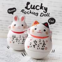 ราคา พร้อมส่งMade in Japanตุ๊กตาล้มลุก แมวกวักเซรามิกญี่ปุ่น รุ่นกวัก 2 มือ งานแฮนด์เมดญี่ปุ่น (29329793596)