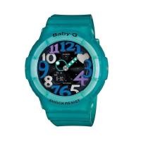 ราคา Casio Baby-G Neon นาฬิกาผู้หญิง สายเรซิ่น Illuminator POP COLOR รุ่น BGA-131-3BDR (Blue) (4928084040)