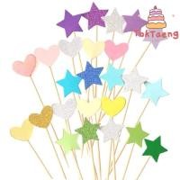 ราคา ป้ายปักเค้ก หัวใจ ดาว ป้ายปักเค้กกลิตเตอร์ สําหรับตกแต่งงานเลี้ยงวันเกิด แต่งเค้ก 2174 2176 (25300923618)