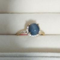 ราคา แหวนแก้วฟ้าแรหมึก(ฟ้าเข้ม) อ.เถิน จ.ลำปาง (11895547237)