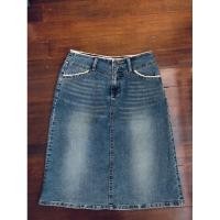 ราคา กระโปรงยีนส์แต่งขอบลูกไม้ถัก ผ้ายืดนิดหน่อย ยีนส์นิ่ม (8260783287)