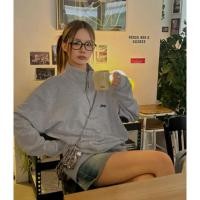 ราคา Jeep logo zip-up sweatshirt เสื้อกันหนาว size S สีเทา (28435828326)