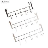 ราคา [tuout] 1PC Home Bathroom Kitchen Hat Organizer Over The Door Hooks 5 Hooks Clothing Coat Towel Hanger Rack Holder Shelf Over Door VN (52103581963)