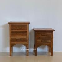 ราคา ตู้หัวเตียง ตู้ข้างเตียง ตู้ไม้สักสำหรับวางหัวเตียง แต่งบ้านสไตล์มินิมอล (7446922569)