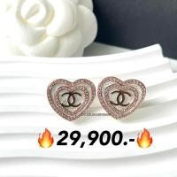 ราคา New chanel earrings ต่างหู หัวใจชมพู น่ารักมากๆ (41801258558)