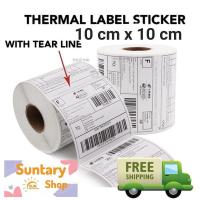 ราคา THERMAL STICKER LABEL 100 X 100mm BARCODE 100X100mm SIZE A6 BARCODE LABEL 100 x 100mm (1 LINE) พร้อม Gap Tilt (ขาดง่ายกว่า) | แกนใหญ่-----DIRECT LABEL THERMALT BARCODE-----ไม่ซีดจาง---- (27965197187)