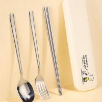 ราคา Snoopy 304 ชุดช้อนส้อมสแตนเลส ตะเกียบ ช้อนและส้อม 3 ชิ้น ชุดพกพา (28985880667)