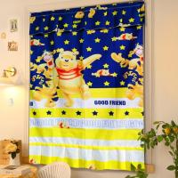 ราคา รวมลายหมีพู ม่านหน้าต่าง ผ้าม่านบานเดี่ยว ลายการ์ตูน ขนาดกว้าง 80เซน x ยาว 120-140เซน (13370795476)