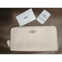 ราคา ส่งฟรี!!!!ของแท้!!!กระเป๋าสตางค์ Coach Slim Accordion Zip Wallet สีขาว มือสอง ของแท้100% (17690358751)