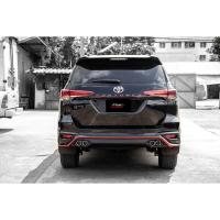 ราคา ครอบคิ้วท้าย Fortuner สีดำเงาตัวอักษรสีแดง ยี่ห้อ Fiar Design(เฟียร์ ดีไซน์) แบบครอบทับ สำหรับรถ Fortuner ปี 2016-2019 (2775414418)