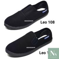 ราคา [ส่งเร็ว] Leo 108 Leo 109 ลีโอ รองเท้ากังฟู ผู้หญิง รองเท้าผ้าใบแบบสวม สีดำ size 37-42 (29668485521)