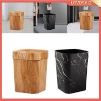 ราคา [Lovoski2] ถังขยะลายไม้ตะกร้าขยะขนาดใหญ่ Anti Skid Reusable Rubbish Bin สําหรับ Farmhouse Garden ในร่มห้องครัวห้องนอน (28518680890)