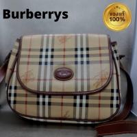 ราคา กระเป๋าสะพายข้างมือสองของแท้ Burberrys เบอร์เบอร์รี่แคนวาสสวยขนาดกำลังพอดีกระเป๋าสะพายข้างมือสองของแท้ Burberrys เบอร์เบ (21921802047)