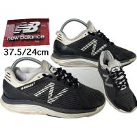 ราคา รองเท้า ผ้าใบ sneaker มือสอง มีตำหนิพื้น ขายสภาพนี้ รองเท้าวิ่งมาราธอน New Balance NB HANZO U สีดำ เบอร์37.5 / 24 ซม. (53853013524)
