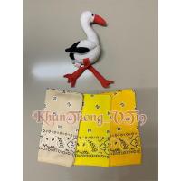 ราคา ผ้าเช็ดหน้าวินเทจ Bandana ใช้คาดผม โพกศรีษะ พันคอ เนื้อผ้า Cotton% ลายลูกน้ำยอดฮิต⚡️โทนสีเหลือง (21482984620)