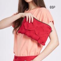 ราคา GSP Clutch BAG REDESIGN Handmade flora pattern กระเป๋าคลัช สีแดง P9XZRE (24747126928)