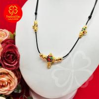 ราคา สร้อยคอพระเชือกร่มคั่นเม็ดลงยา ห้อยพระได้ 3 องค์ ปรับขนาดได้ ใช้ได้ทุกโอกาส ทำจากทองเหลือง รูปถ่ายจากสินค้าจริง (18678991224)