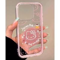 ราคา Hello Kitty สีชมพูริบบิ้นสาวปลอก Hp Iphone 17 Air 16E 16 Plus 17 Pro Max 15 Plus Xr 14 13 11 12 ปลอก Tk4 (51854337826)