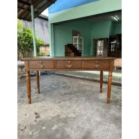 ราคา โต๊ะทำงานไม้สักขามะเฟือง 3 ลิ้นชัก ขนาด กว้าง150ลึก60สูง80ซม.(ไม้สักแท้100%) (25246798821)