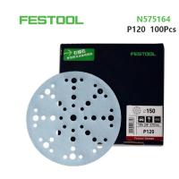 ราคา 10PCS Original German FESTOOL Light Blue Garnet Dry Sandpaper 6 48-Hole Circular Abrasive Automotive Carpenter (46252820828)