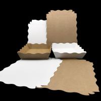 ราคา ถาดกระดาษ ถาดขนมปัง ถาดขนมครก ถาดใส่อาหาร(แบบยังไม่พับ) 100 ใบ/แพ็ค (43054296963)