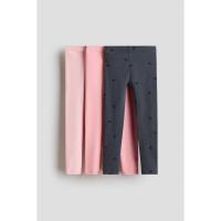 ราคา H&M(เอชแอนด์เอ็ม) เลกกิ้งผ้าฝ้ายเจอร์ซีย์ 3 ชิ้น Girls 3-pack cotton jersey leggings 1318552_1 (47802434730)