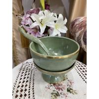 ราคา ขันตักบาตรกระเบื้องจับขอบทองเหลือง (13248590771)