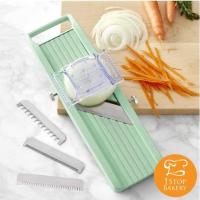 ราคา Benriner Japanese No.64 Mandoline Vegetable Slicer Green / อุปกรณ์สไลด์ผักผลไม้ สีเขียว (24655245435)