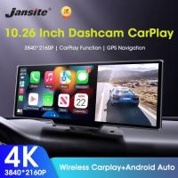 ราคา Jansite 4K Car DVR 10.26" Wireless Carplay & Android Auto Dashcam GPS Navigation Car DVRS Dual Lens (49454573481)