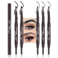 ราคา 5 Pcs Ultimate Eyebrow Retractable Definer Pencils,Dual-Sided Natural Soft Textured Eyebrow Pencil, for Daily Look Eyebrow Makeup,Brow Brush,Fine Tip (2*Black+3*Grey) (49554042168)