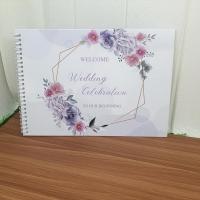 ราคา สมุดเซ็นอวยพรงานแต่งขนาดA4(21x30cm) พร้อมส่ง (11154885343)