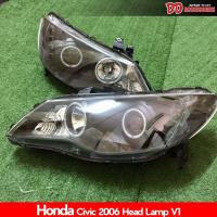 ราคา ไฟหน้า ไฟหน้าแต่ง civic 2006 2008 2009 2010 2011 FD โปรดำ โคมดำ LEDข้าง (3934832726)
