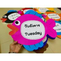 ราคา สื่อการสอน สื่อกระดาษทำมือน้องปลาสัปดาห์ทั้ง 7 (7078860381)