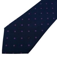 ราคา เนคไท Celine Silk Dark Navy Dot Geometric Spain เนคไทแบรนด์เนม ของแท้ (41461764239)