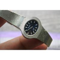 ราคา นาฬิกา Vintage มือสองญี่ปุ่น RADOJADE SWISS MADE ระบบ ไขลาน ผู้หญิง รูปไข่ กรอบเงิน หน้าสีน้ำเงิน หน้าปัด 23มม (23641320818)