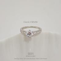 ราคา [Iris Jewellery] - CMS158 Ring - 925 Sterling Silver Plated 18K White Gold (28782482649)