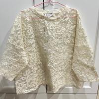 ราคา เสื้อสีขาวโอเว่อไซส์ ลายดอกผ้าชีฟองซีทรู (18259881821)