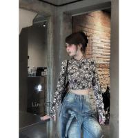 ราคา เสื้อชีฟองลูกไม้แขนยาว, เสื้อชีฟองลูกไม้ทรงcorotop (24796800364)