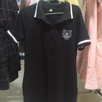 ราคา เดรสคอปกสีดำปักkenzo (5915548719)