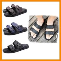 ราคา รองเท้าแตะสีดำ สวม2สายคาด สีดำ นุ่ม เบา ใส่สบาย ไม่กลัวน้ำ วินเทจ ทรง คุ้มราคา Size 39-44 Men Sanda (29902340126)