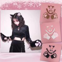 ราคา ถุงมือแมว ชุด 5 ชิ้น คอสเพลย์แมว หูแมว หางแมว อุ้งมือแมว น่ารัก (19673163754)