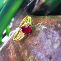 ราคา แหวนทับทิมพม่าประดับเพชรแท้ (5851605469)