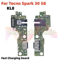 ราคา สําหรับ Tecno Spark 30 5G KL8 USB ชาร์จ Dock พอร์ตไมโครโฟนเชื่อมต่อ Fast Flex CABLEอะไหล่ซ่อม IC Fast CHARGING BOARD (44427102201)