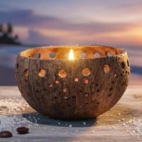 ราคา โคมไฟ โคมไฟกะลาฉลุ เทียนหอม กะลามะพร้าว ของตกแต่ง เชิงเทียน เทียน Thai elephant souvenir (29152223312)