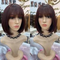 ราคา วิกผมแท้ บ๊อบสั้นติ่งหู สีน้ำตาลโค้ก (41753676603)