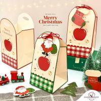 ราคา กล่องกระดาษหูหิ้ว ลายแอ๊ปเปิ้ล ลายสก็อตเขียว/แดง 6 ใบ คริสตร์มาส/Christmas (56902952892)